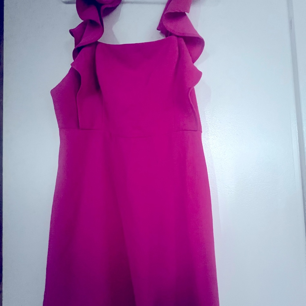 Hot Pink BCBG Ruffle Strap Dress
